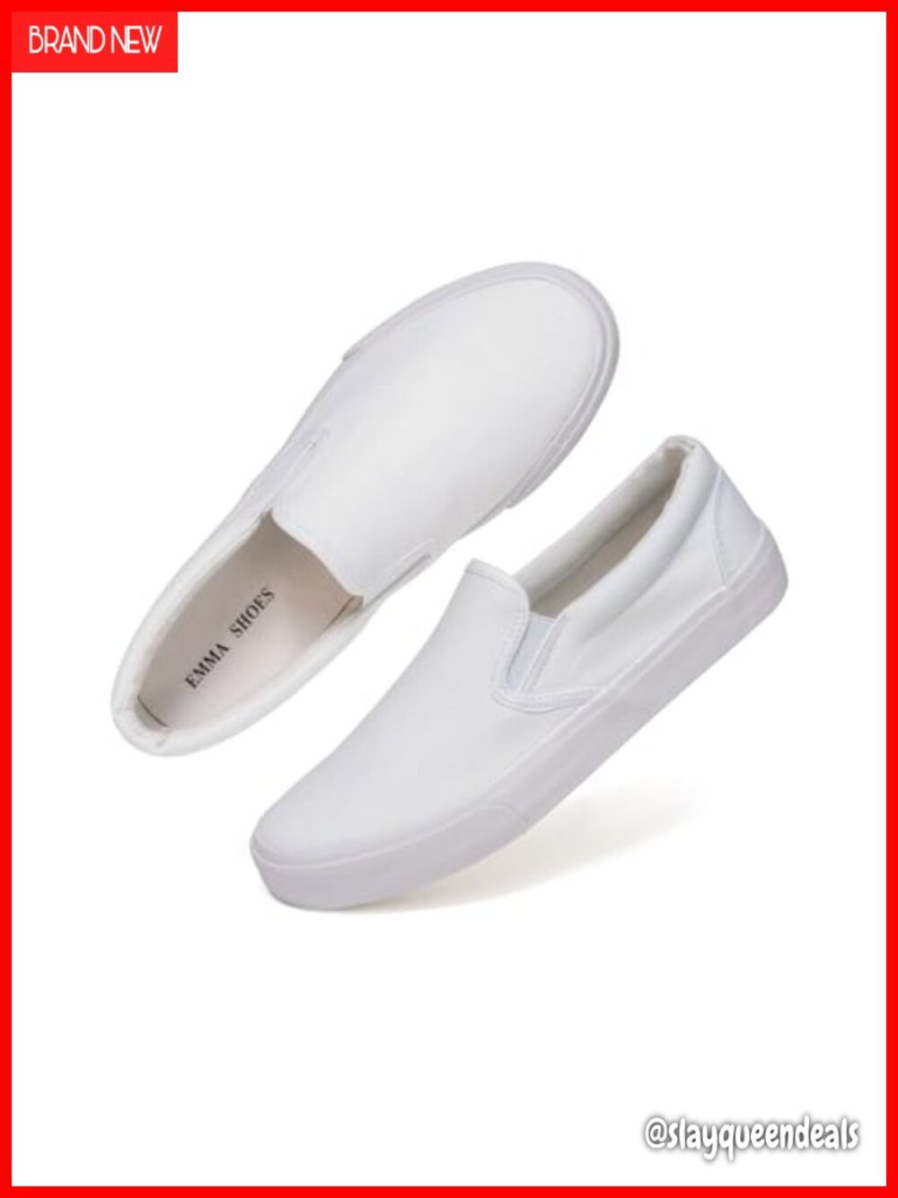 Canvas Slip On Sneakers Women Padded Insole Machine Washable Casual